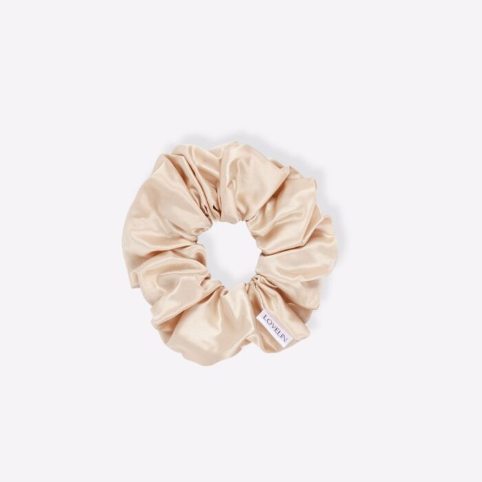 scrunchie μεταξωτό champagne large scrunchie