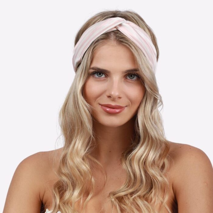 Μεταξωτή μπαντάνα Pink stripes