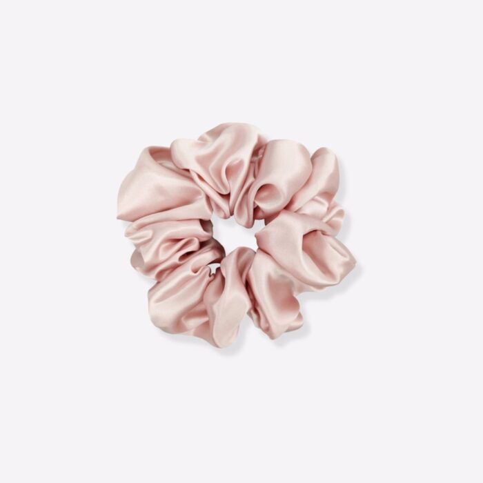 scrunchie μεταξωτό blush pink