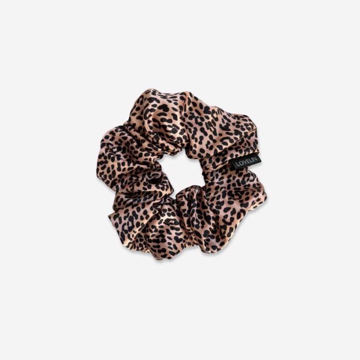 leopard silk scrunchie