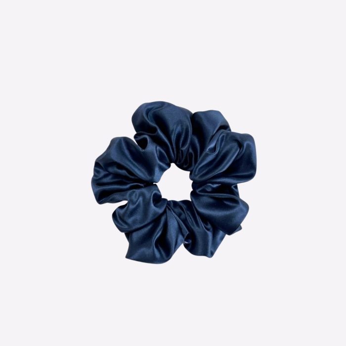 BLUE MARINE LARGE SCRUNCHIE 6cm